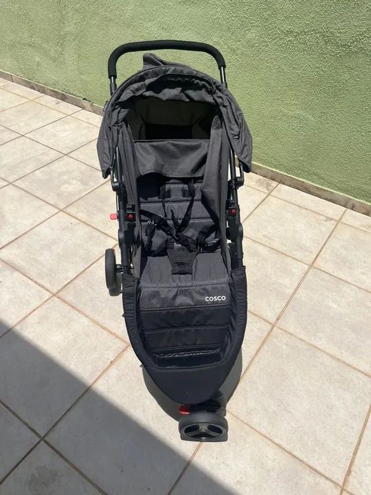 Carrinho de bebê Cosco - Preto - Usado - Foto 5