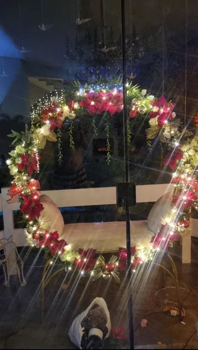 Balanço suspenso ou Poltrona Circular Decorativa com Flores - Foto 6
