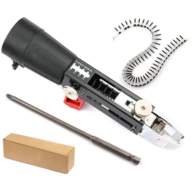  Automatic Screw Driver Cadeia Nail Gun Adapter, Bocal de broca elétrica, Woodwork Screw D - Foto 5