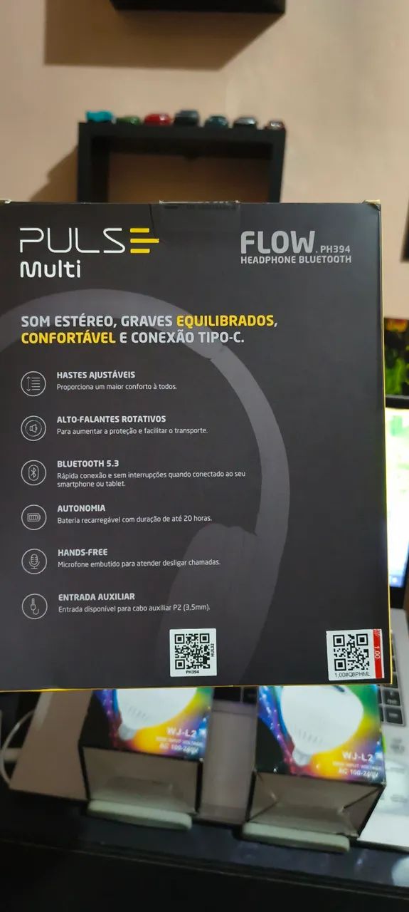 Headphone Bluetooth "PULSE" Branco com até 20 Horas de reprodução. - Foto 2