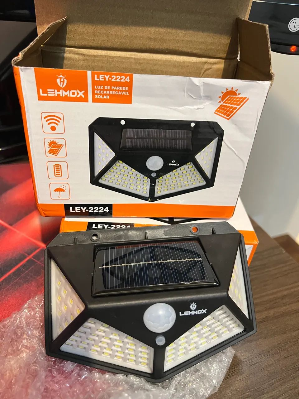 Luz de parede led solar 