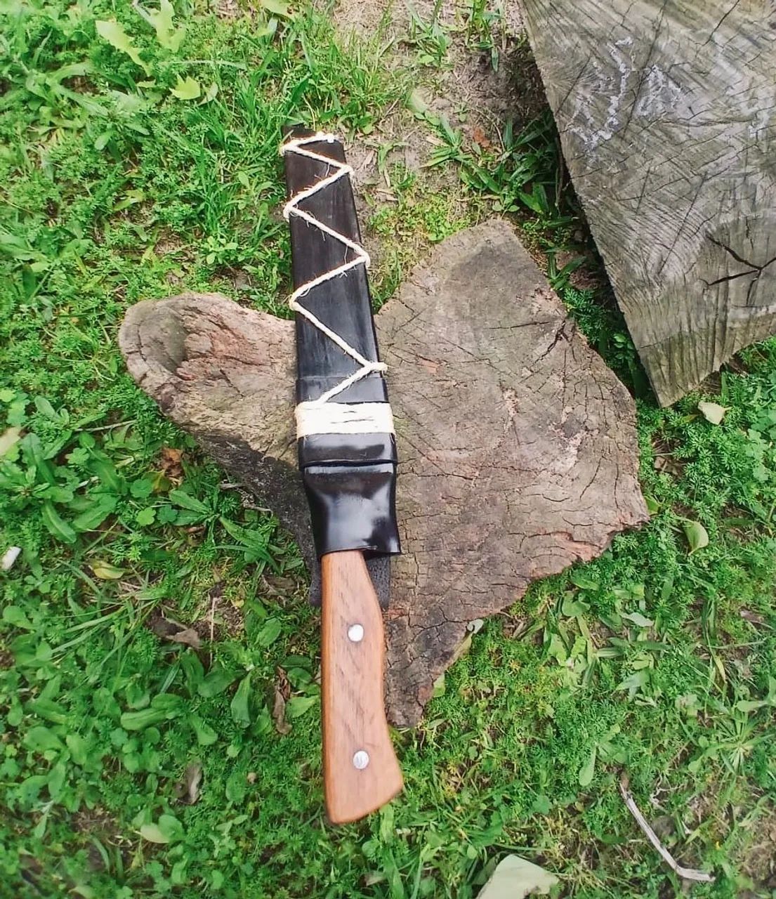 Facão Corta Mato Worker Aço Carbono C/ Bainha Cabo Em Grápia - Foto 3