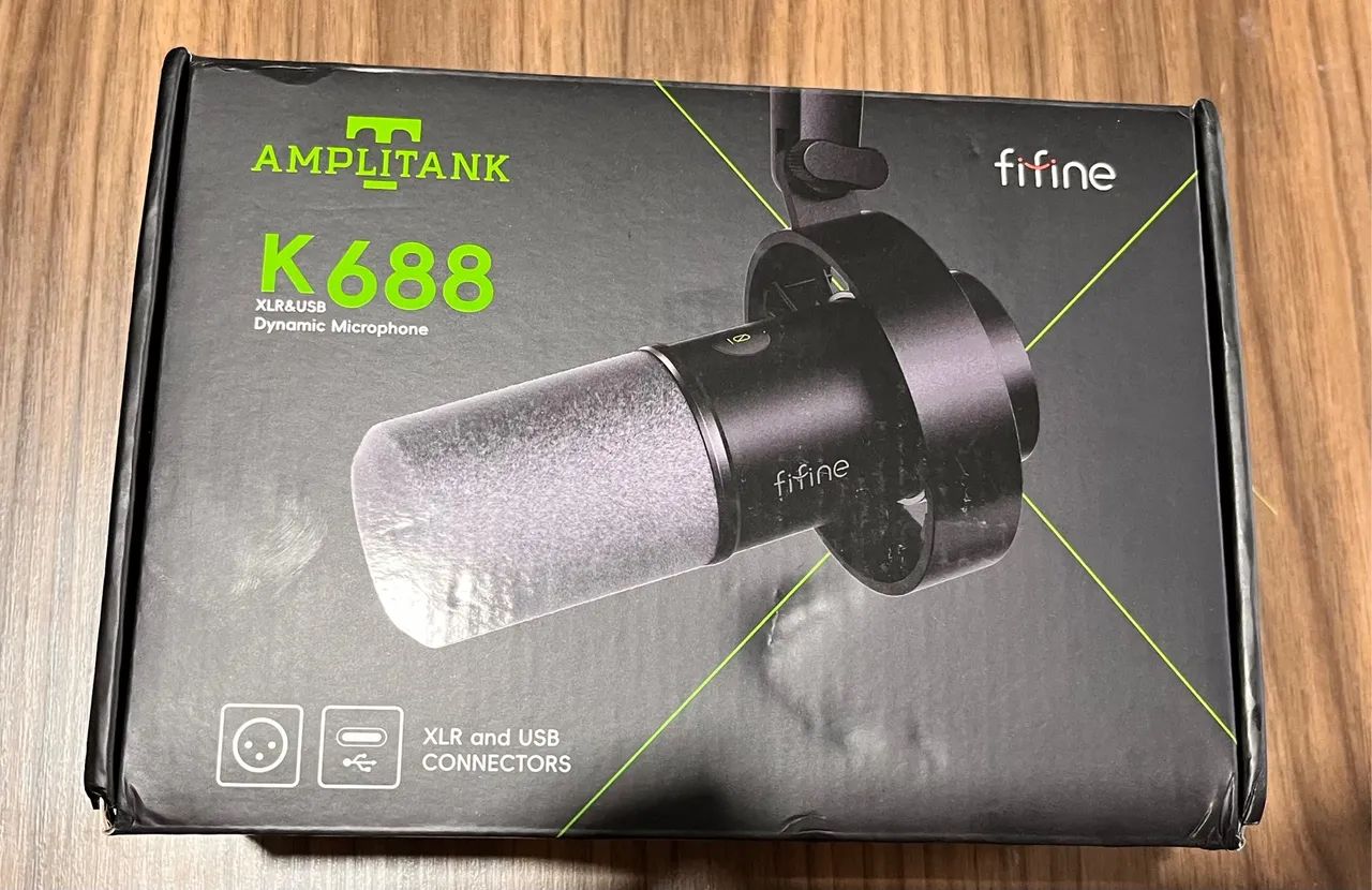 Microfone Fifine K688 XLR e USB - Novo