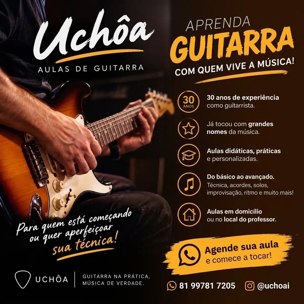 Aprenda a tocar violão e guitarra 
