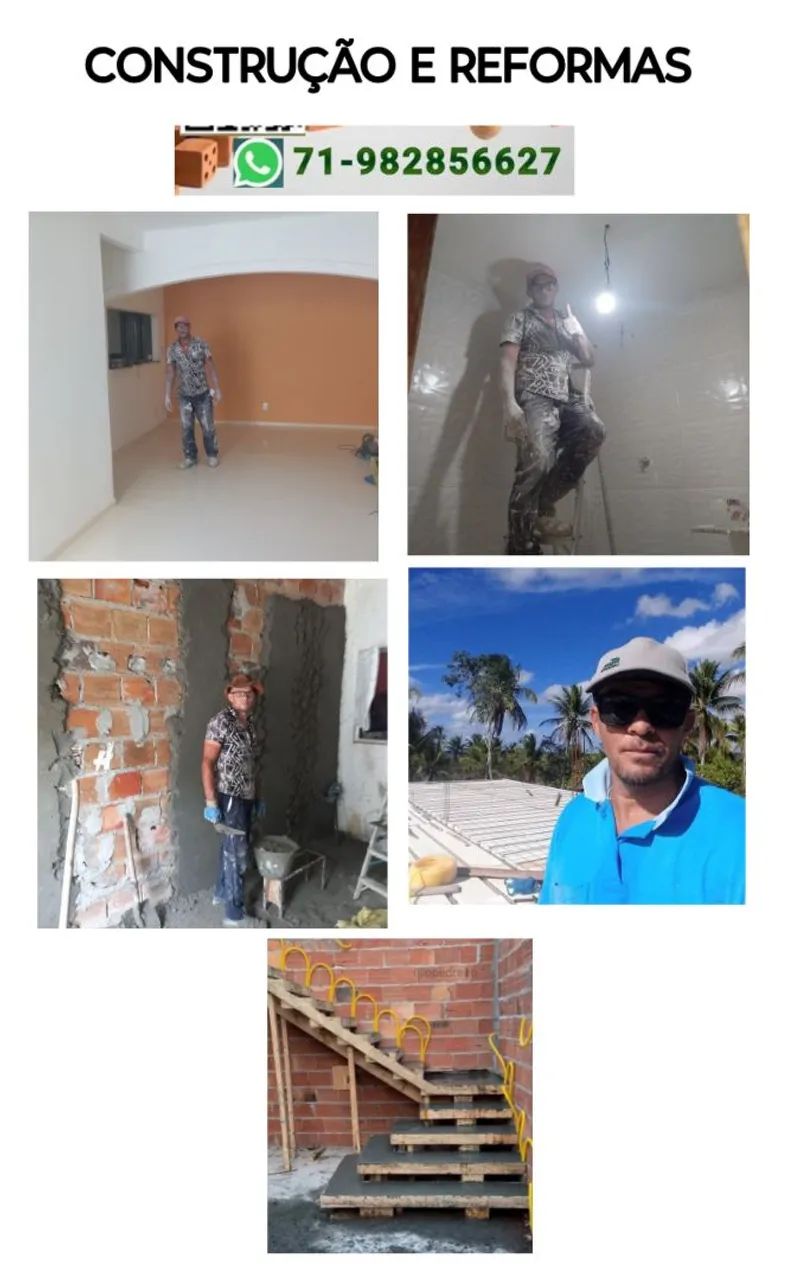 Pedreiro construçãoe e reformas 