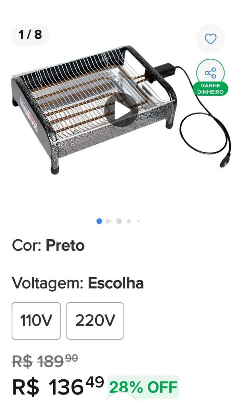 GRILL  ELÉTRICO  110 VTS - Foto 3