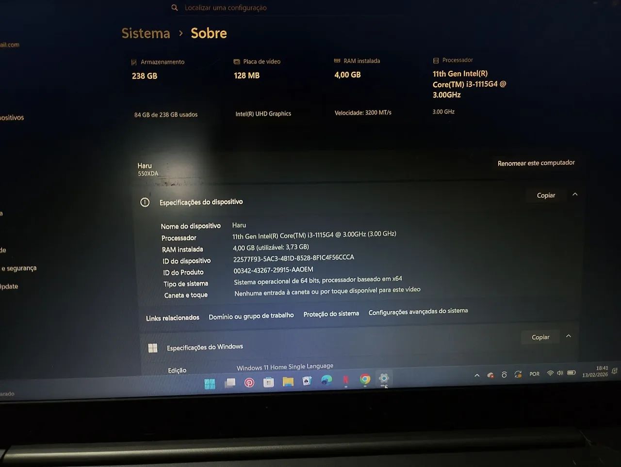 Vende-se notebook i3