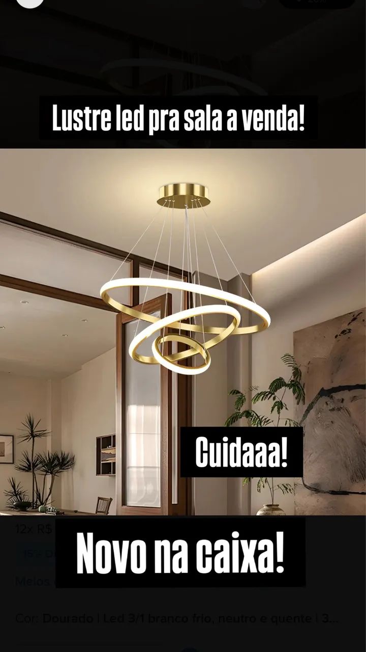 Lustre de led pra sala  - Foto 2