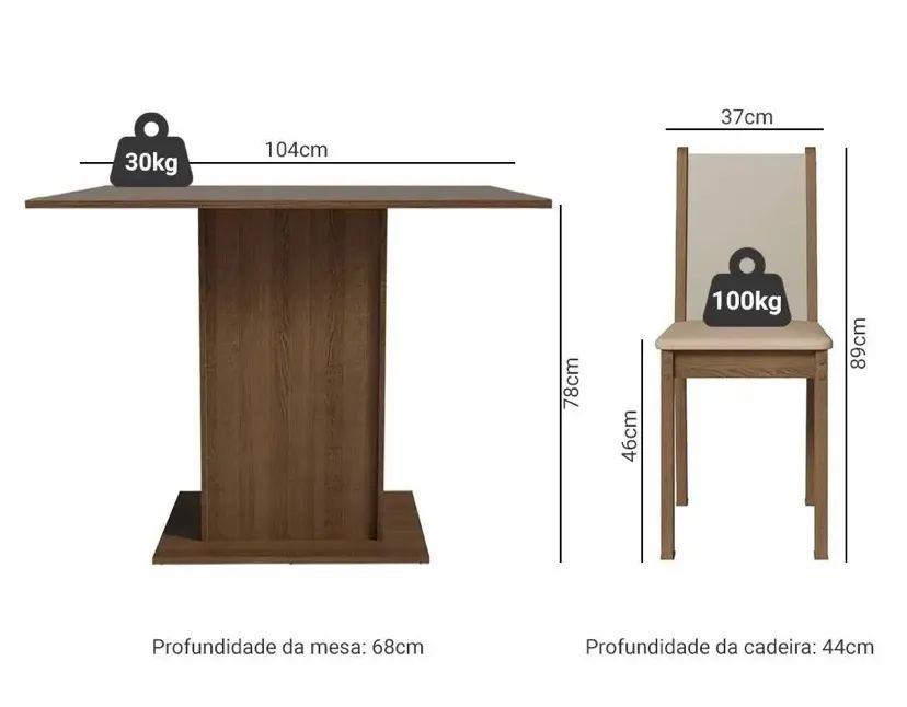 Mesa com 4 cadeiras - Foto 2