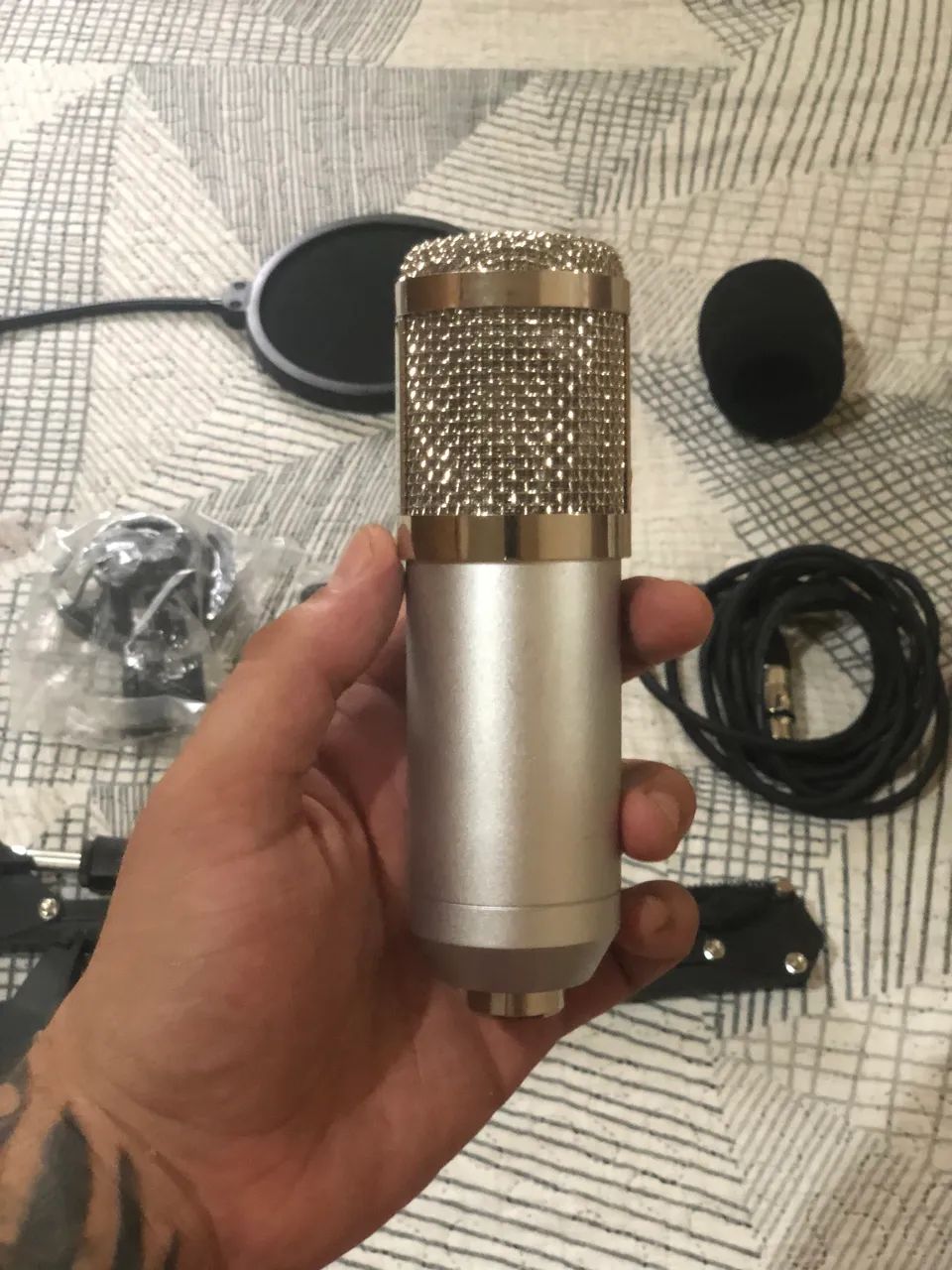 Kit Microfone Condensador Bm800 