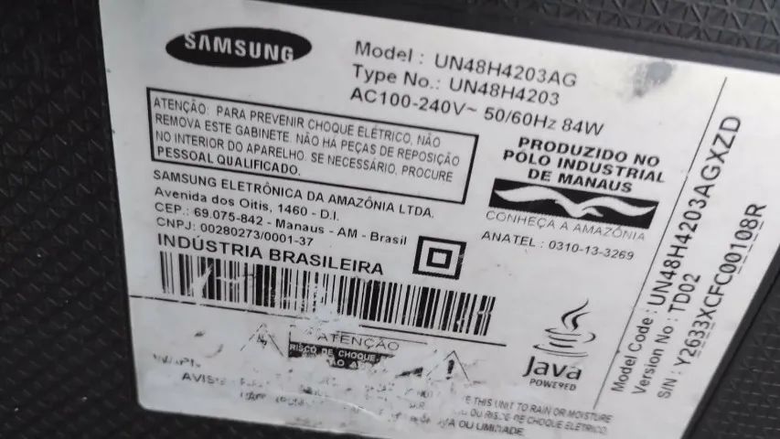 tv 48 samsung com defeito,,sem controle,sem o pé. - Foto 2