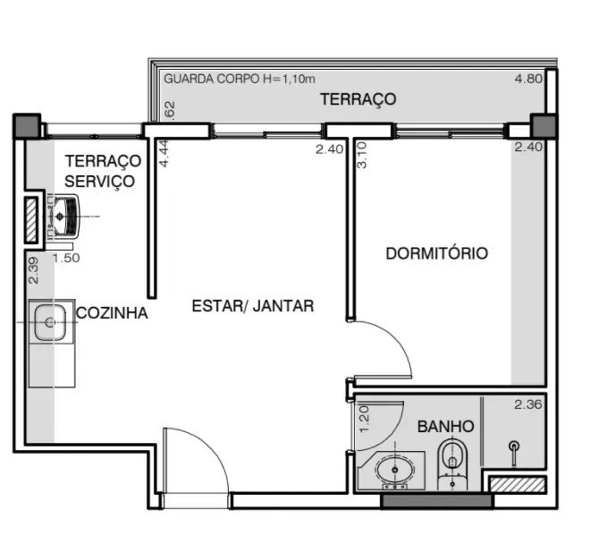 UNIDADE DE 28, 35 E 51 MTS² - DIRETO DA CONSTRUTORA - OPORTUNIDADE - Foto 5