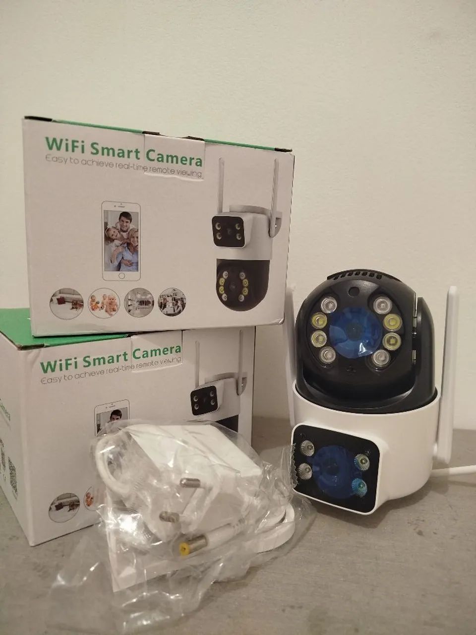 Câmera WiFi Externa A28 Dupla Visão 3MP Prova D?Água Full Color App ICSee - Foto 2