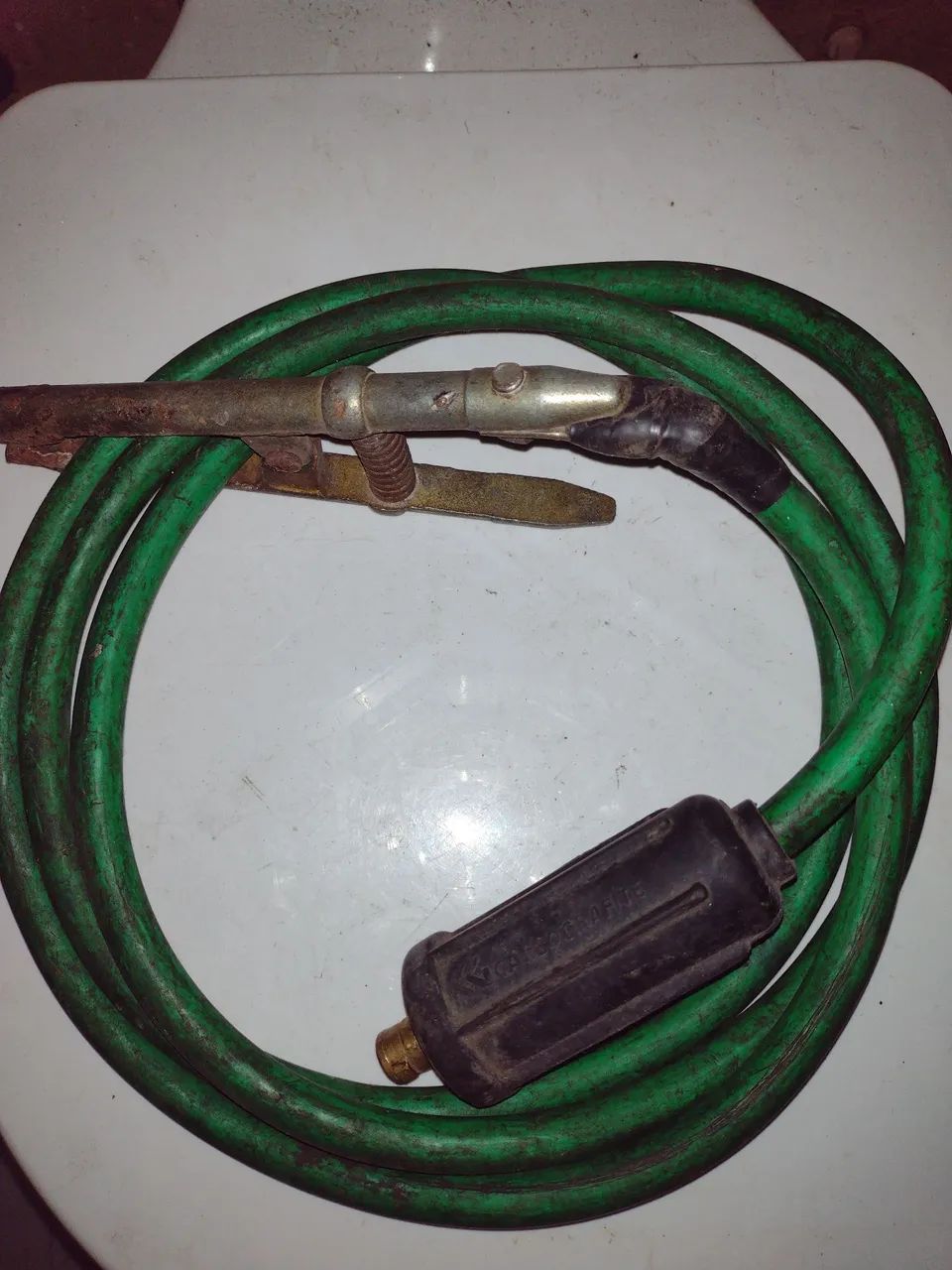 Garra jacaré negativo para solda