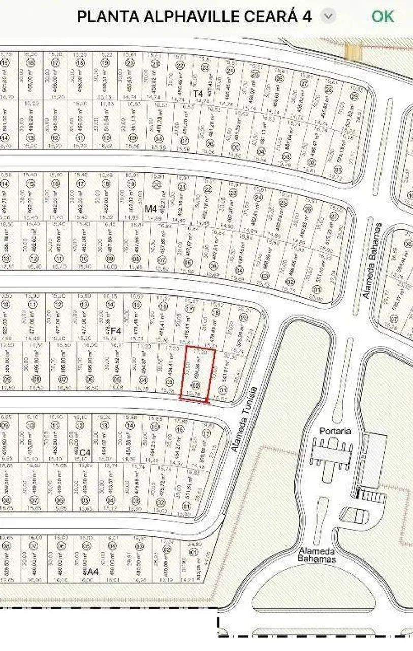 Lote Ceará 4 Cidade Alpha Alphaville Quitado e escriturado, 494 m² por R$ 389.900 - Bairro - Foto 9