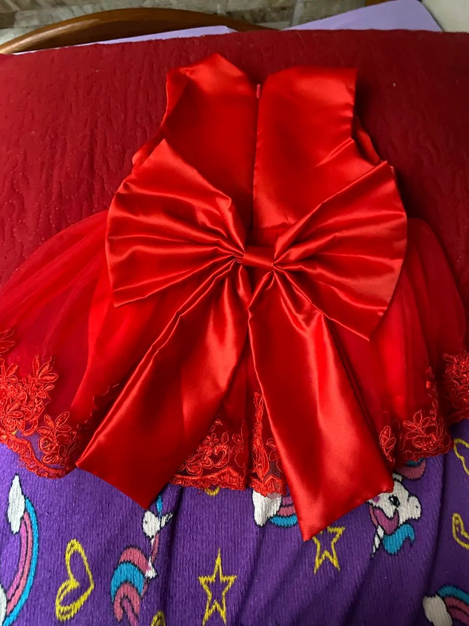Vestido infantil vermelho 