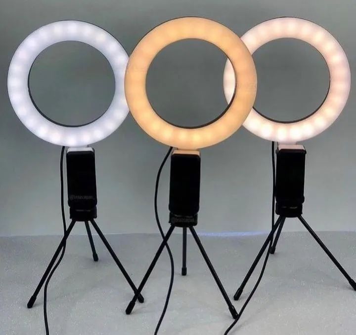 Ring Light de penteadeira - com suporte de celular 
