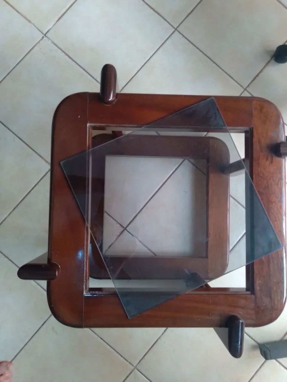 Mesa de centro tampa de vidro , cor mogdo - Foto 2
