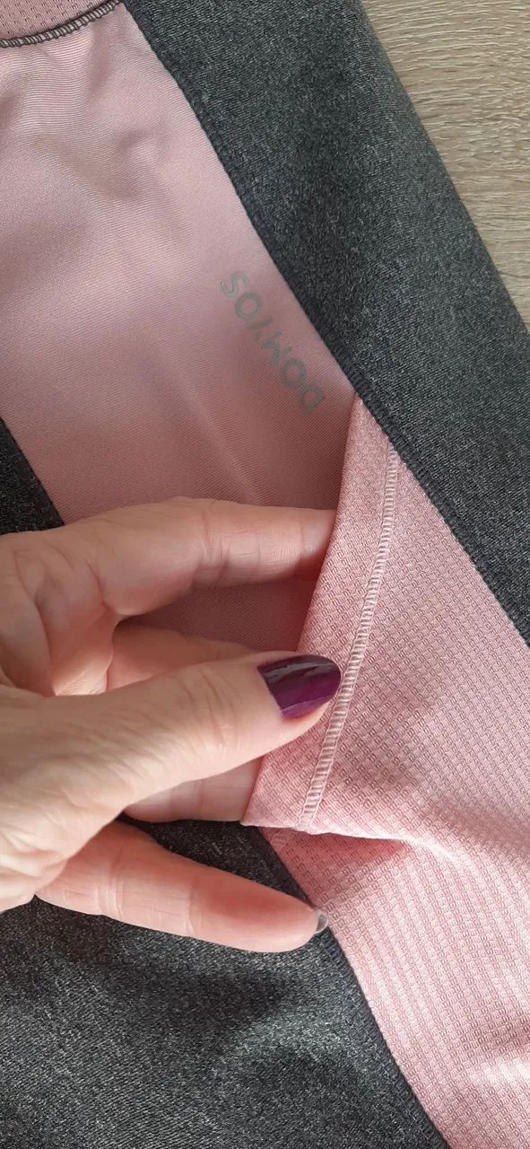 Conjunto de ginástica feminino rosa e cinza - Foto 4