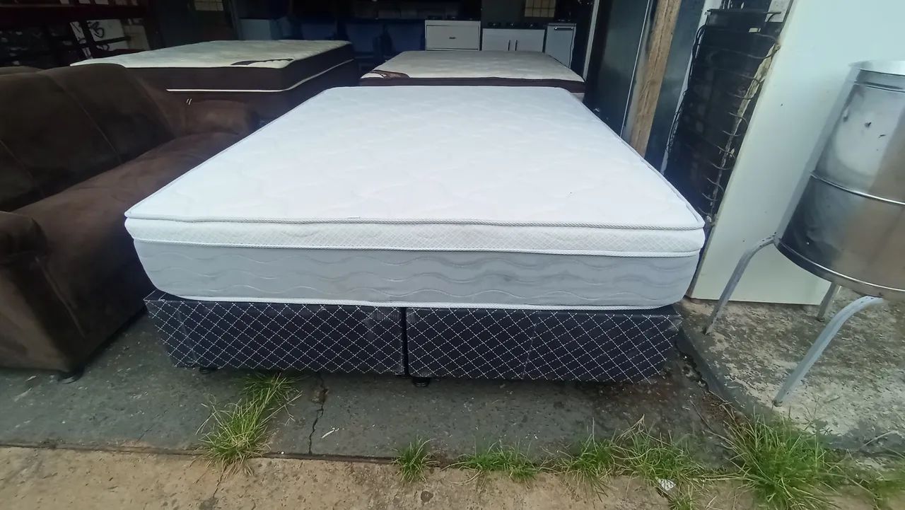 Cama box Queen size Colchão molas ensacandas bambú  - Foto 3
