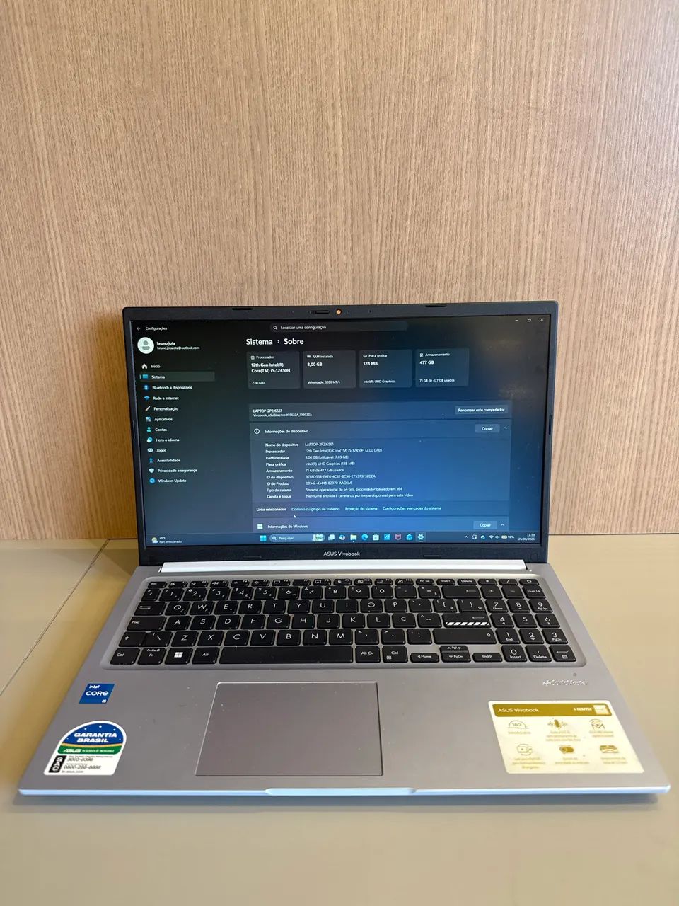 NOTEBOOK ASUS VIVOBOOK TELA DE 15 - 12 GERAÇÃO 