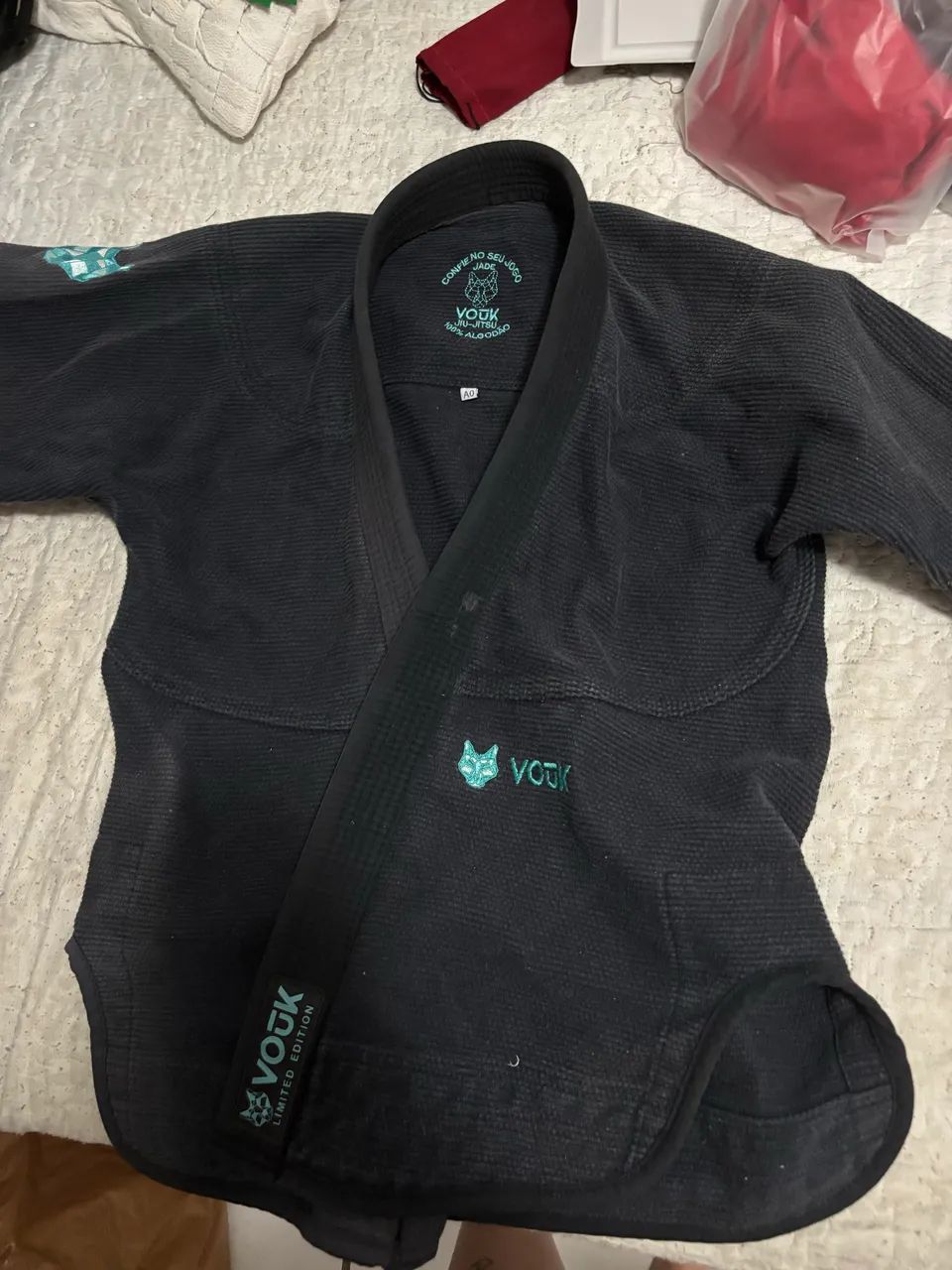 Kimono Vouk Jiu-Jitsu preto A0 - Foto 3