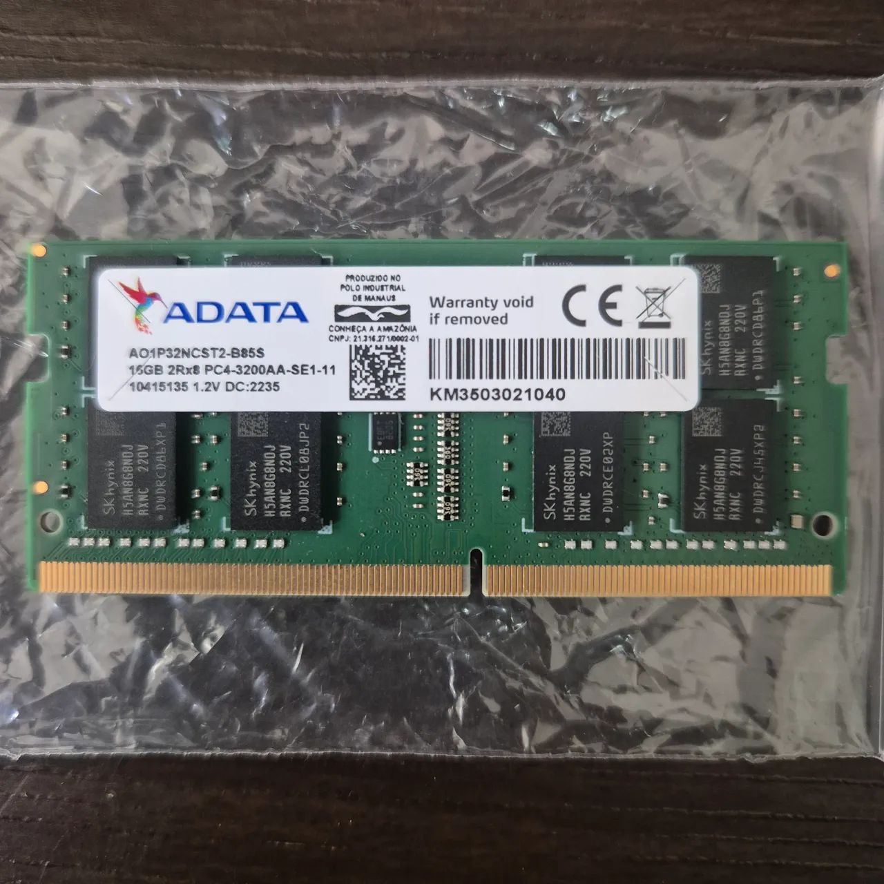 MEMÓRIA RAM 16GB DDR4 NOTEBOOK - ADATA