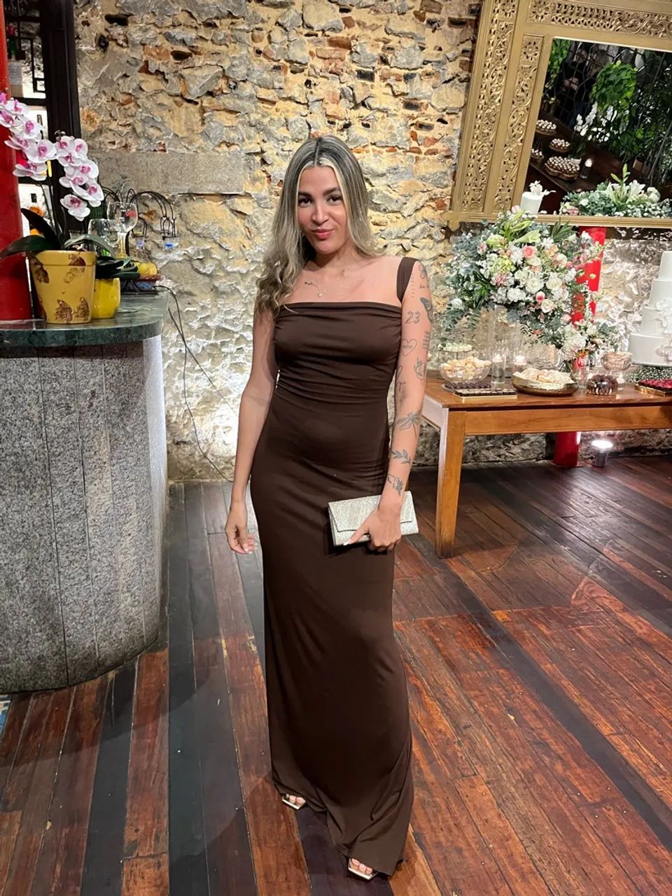 vestido multiformas festa marrom - Foto 2