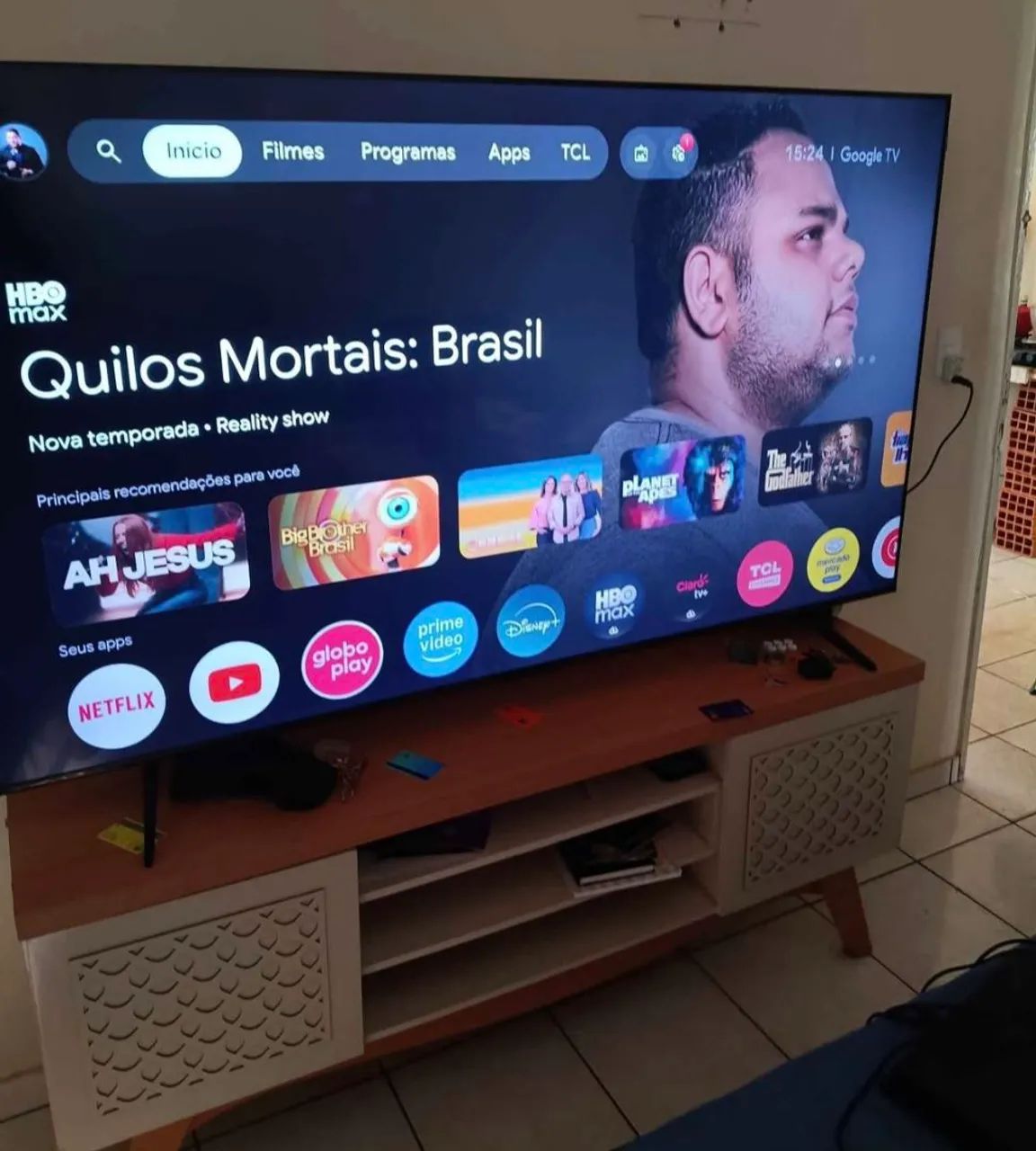 PEGO SUA TELEVISÃO NA TROCA, 85 POLEGADAS ANDROID NO PLÁSTICO AINDA FAÇO ENTREGA  - Foto 2