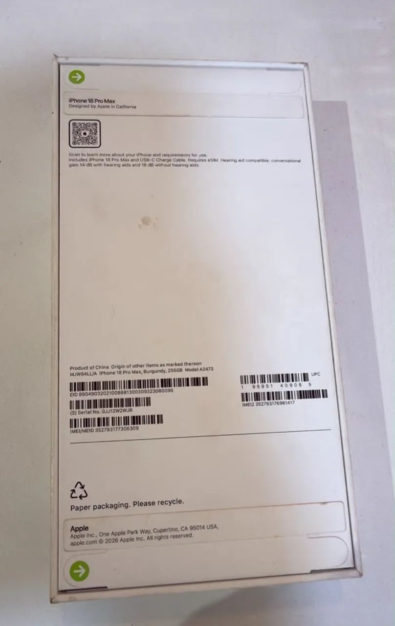 Iphone 18 pro max bordo 256gb - Foto 2
