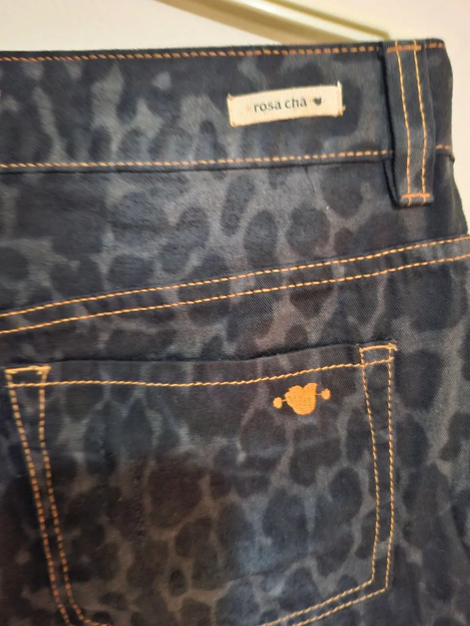 Saia Jeans Rosa Chá 40 - Foto 4