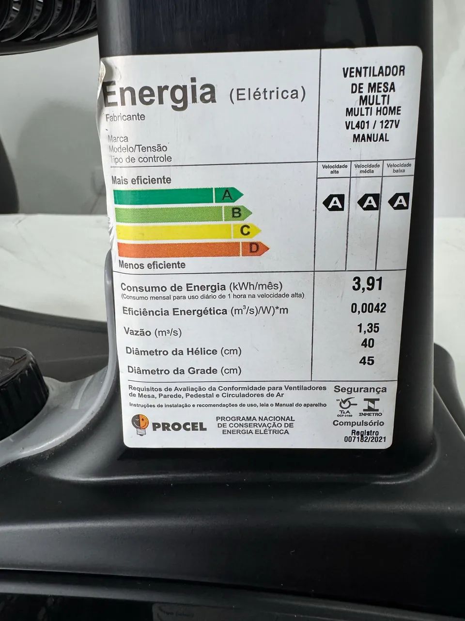 Ventilador Multi Home 127V Preto - Foto 5