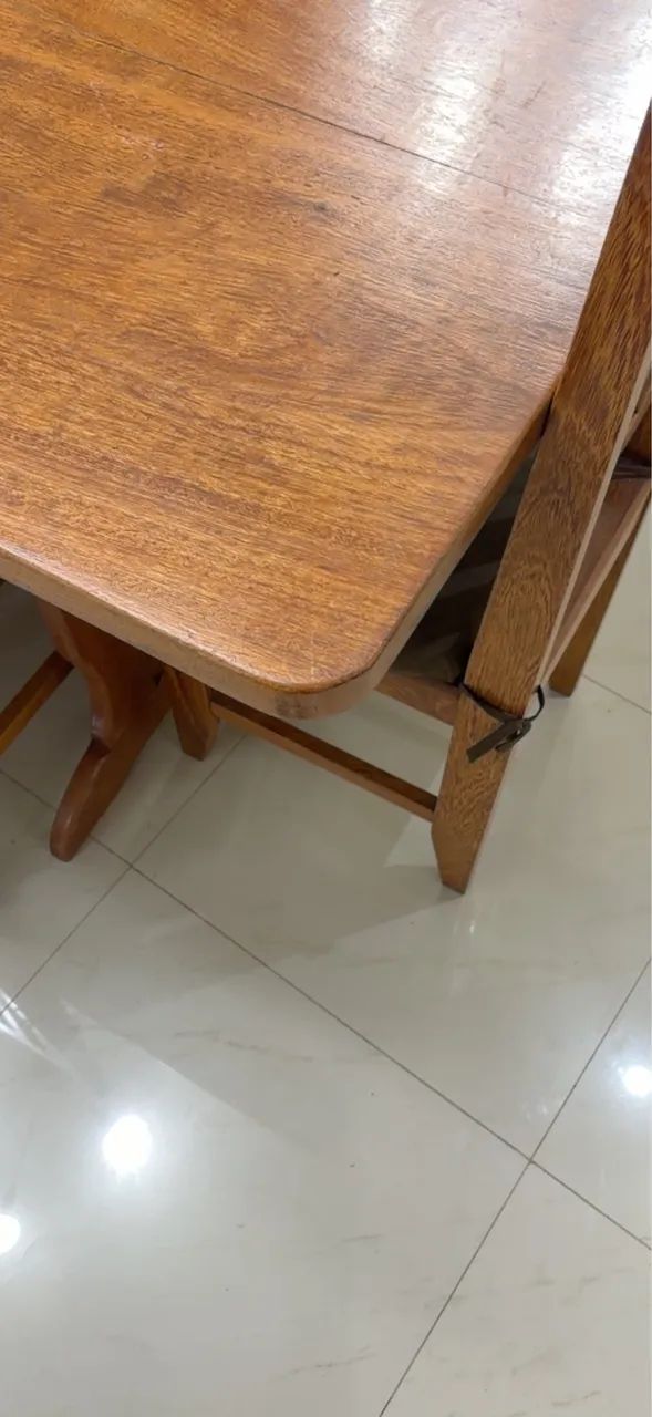 Mesa madeira maciça ypê6 lugares  - Foto 5