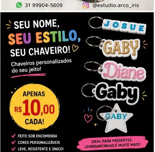 Chaveiro personalizado 