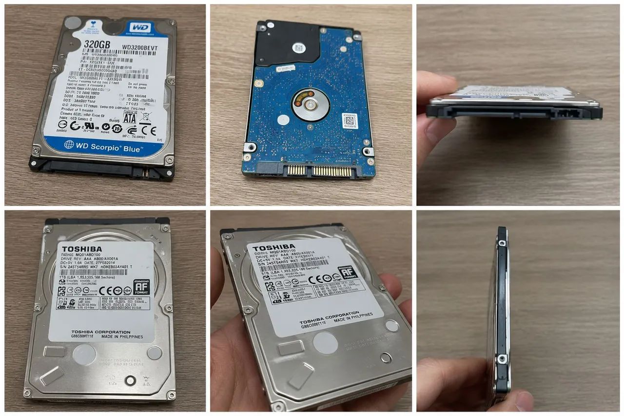 Lote 98 HDs Notebook + PC 2,5" e 3,5" - Sucata - Sem Teste - Foto 5