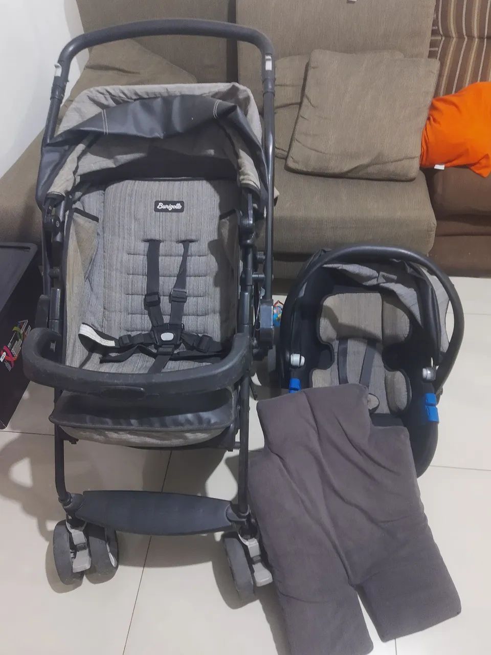 Carrinho e bebê conforto Burigotto  - Foto 2