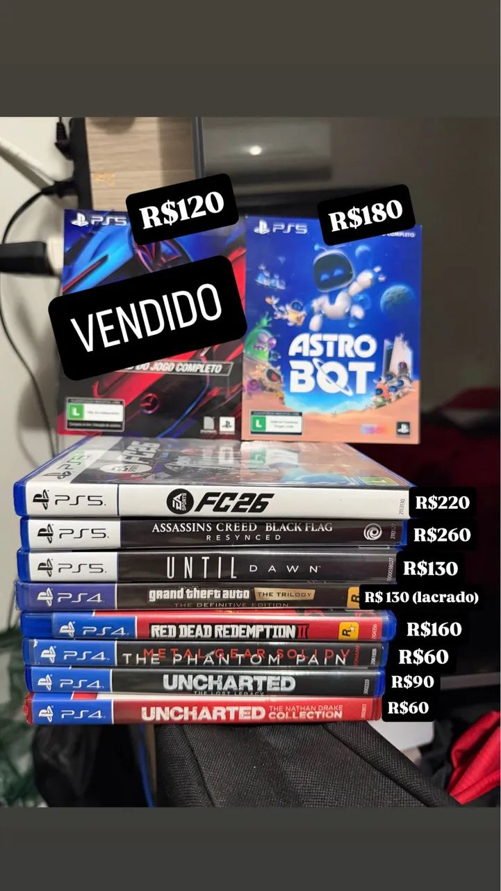 Jogos ps4 e ps5