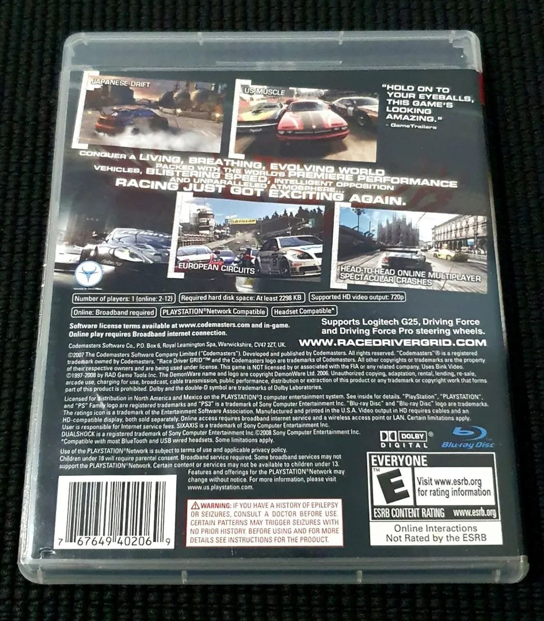 GRID PS3 COM MANUAL - Foto 2