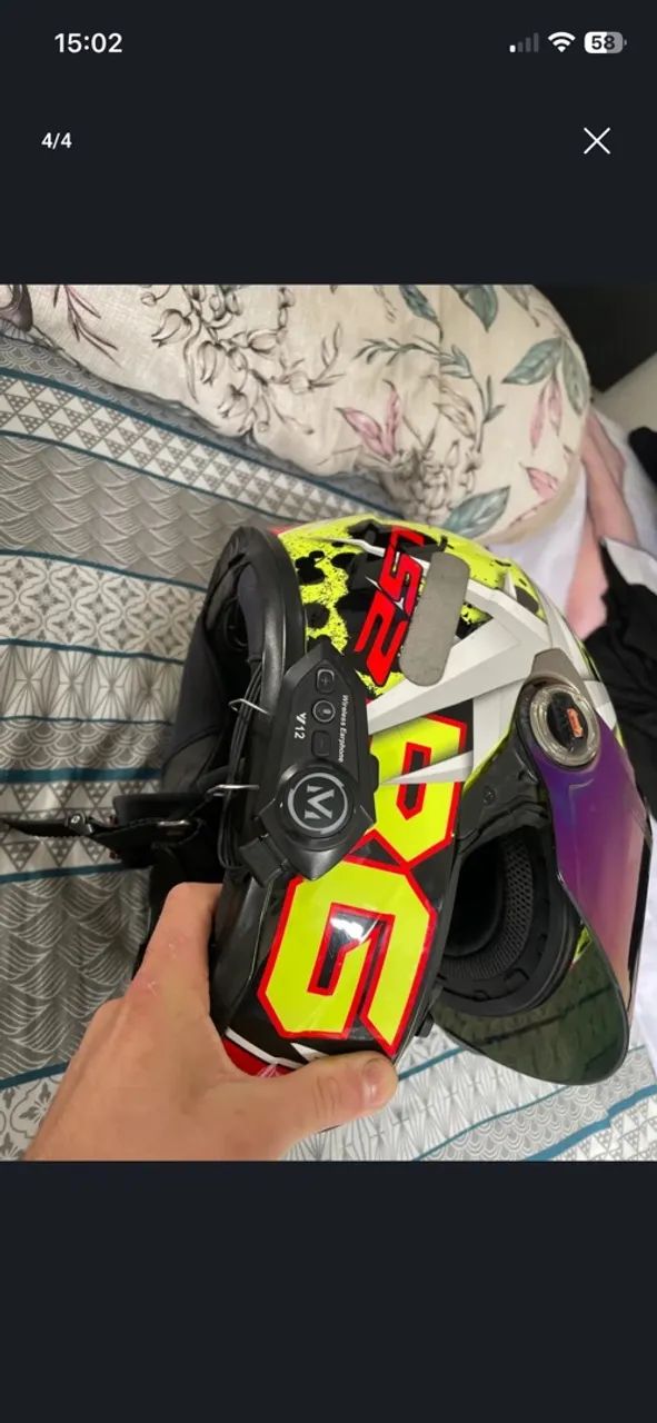 CAPACETE L52 RN, JÁ VEM COM INTERCOMUNICADOR  - Foto 3