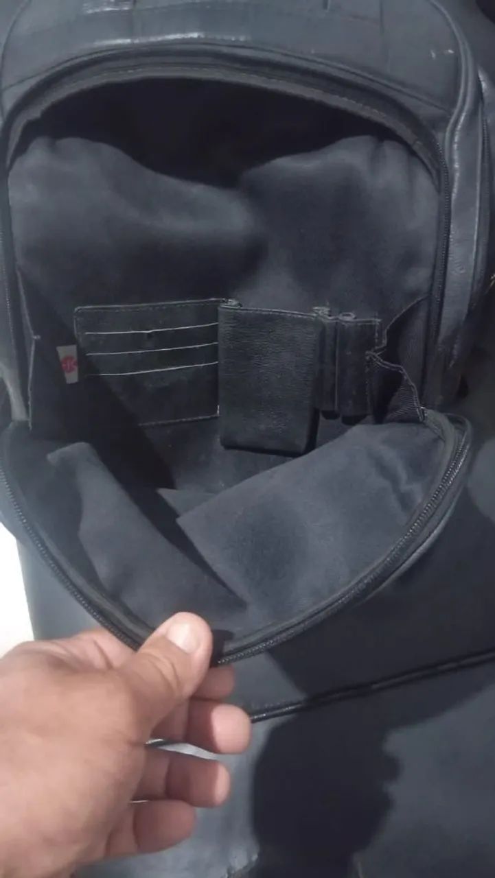 Mochila de couro legítimo  - Foto 3