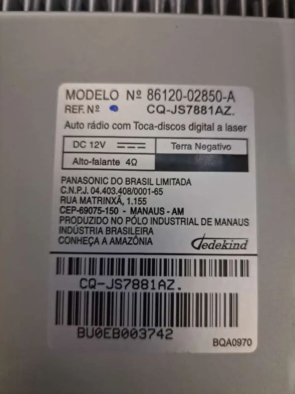 Rádio Multimídia Toyota Corolla modelo *0 (USADO) - Foto 4