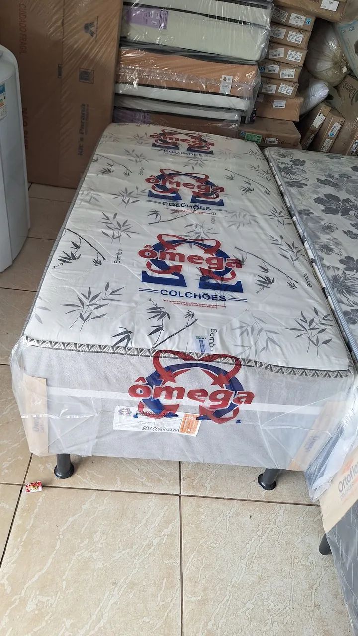 Cama box de mola solteiro 