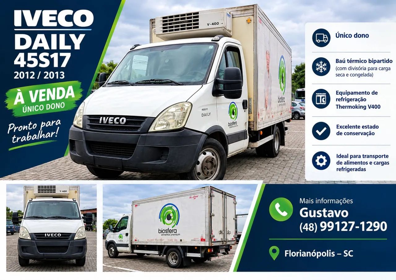 Iveco Daily com baú térmico e Thermoking V400