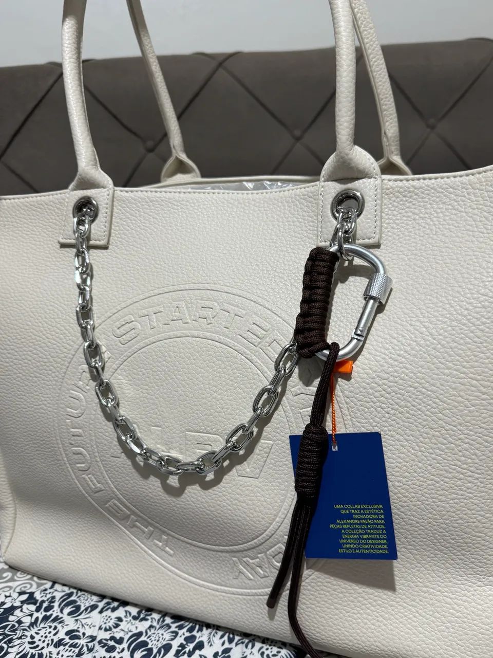 Bolsa Tote Bag Alexandre Pavão Off white  - Foto 2