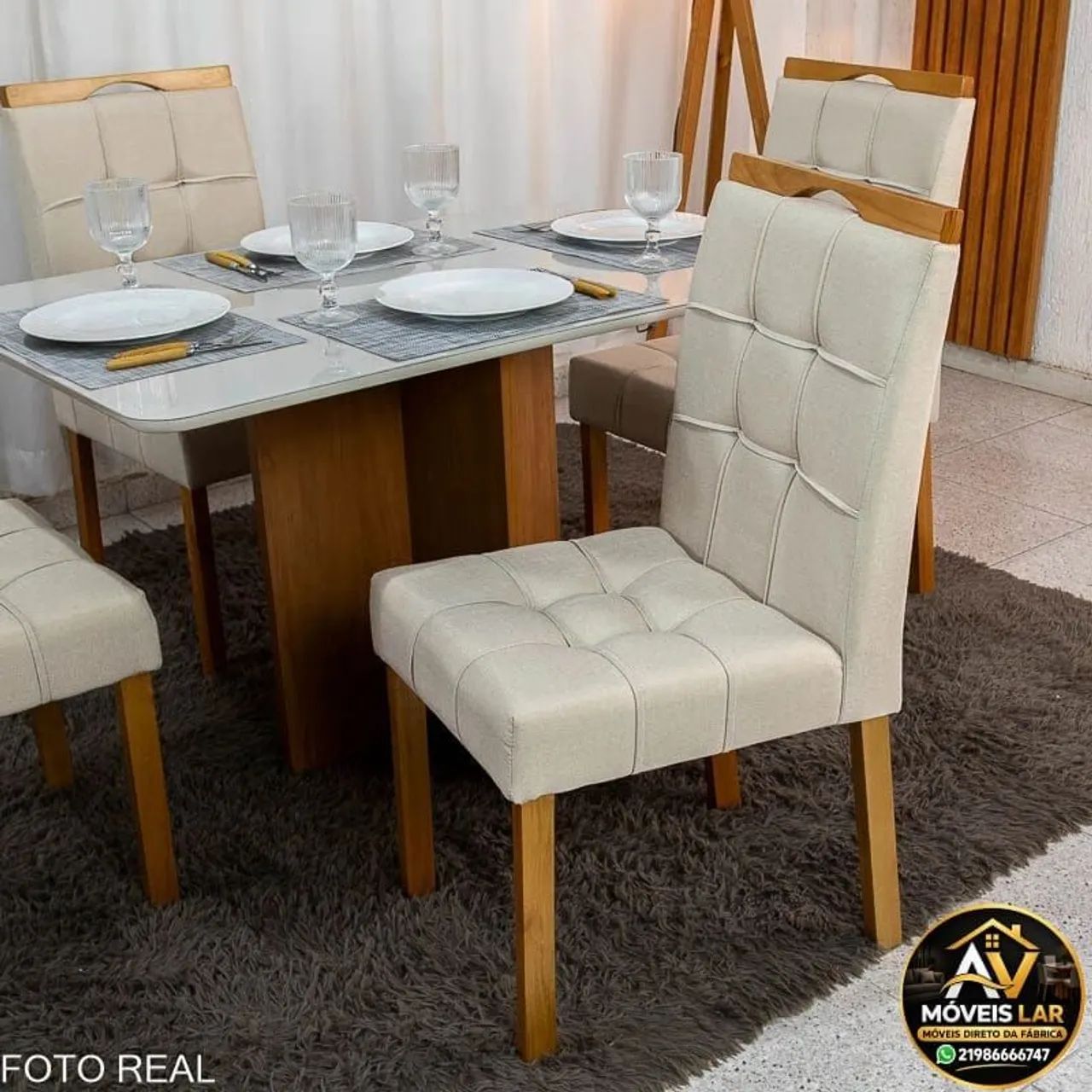 Mesa de jantar com 4 cadeiras  - Foto 4