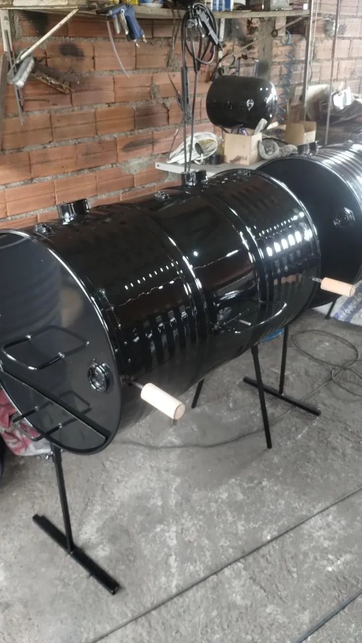 Churrasqueira a bafo - tambor 200L. - Foto 4