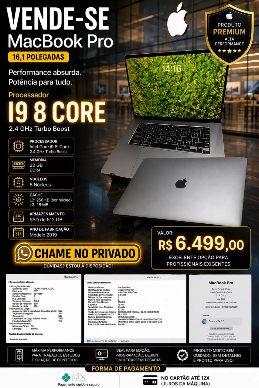 Macbook Pro 16,1 - Foto 3