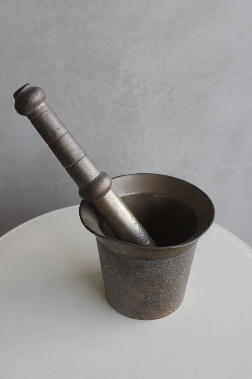 Pilão almofariz em bronze - Foto 3