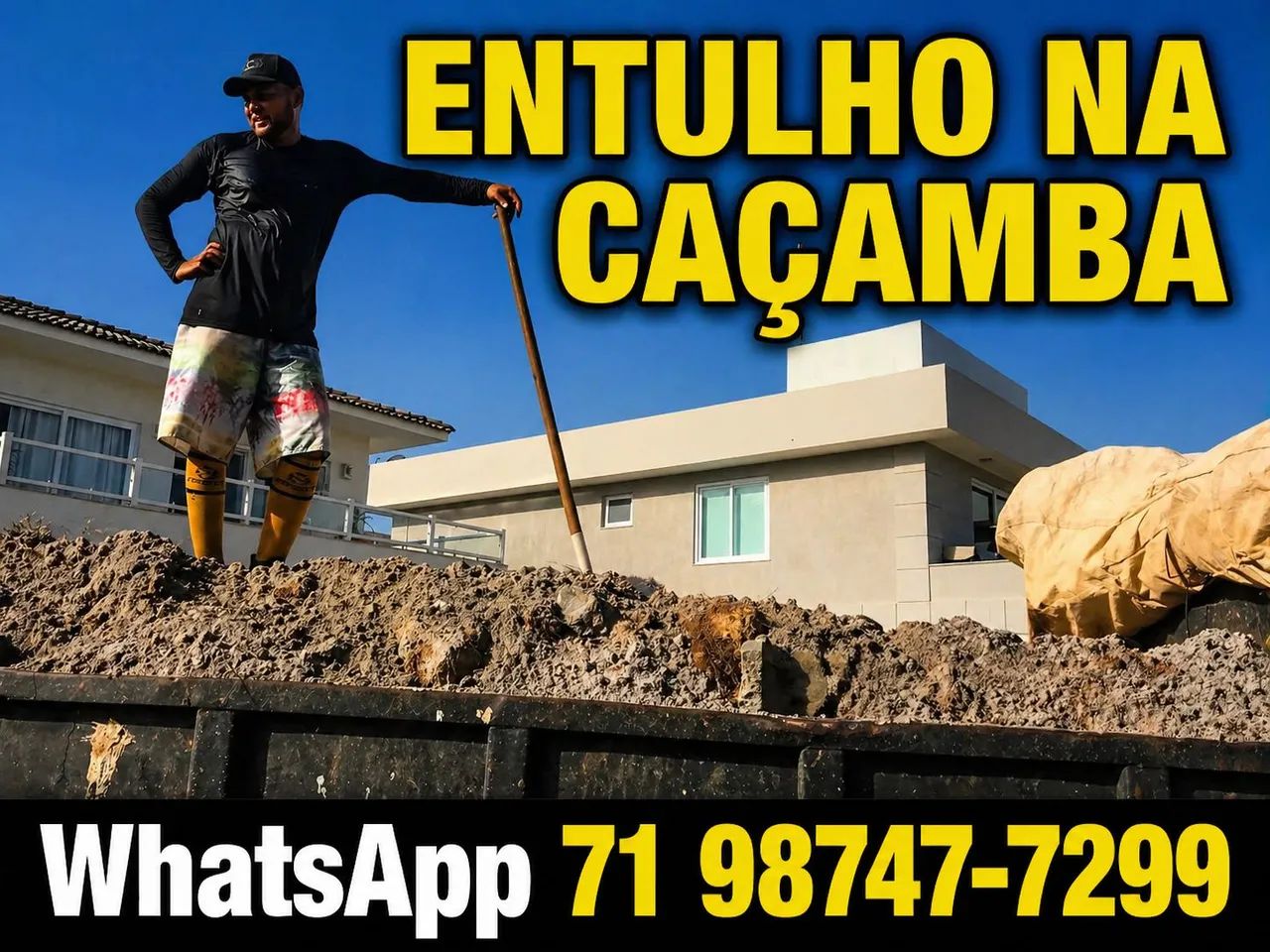 ENTULHO NA CAÇAMBA - MAIS BARATO QUE CONTÊINER
