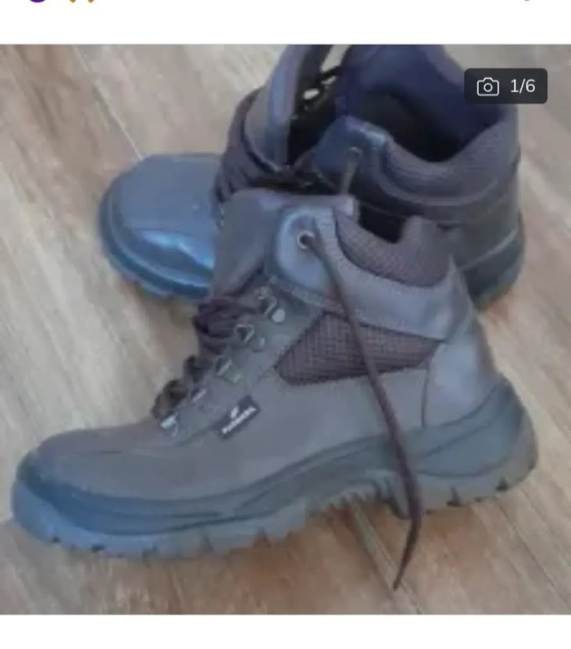Botas N39 FUJIWARA segurança WBP couro liso 